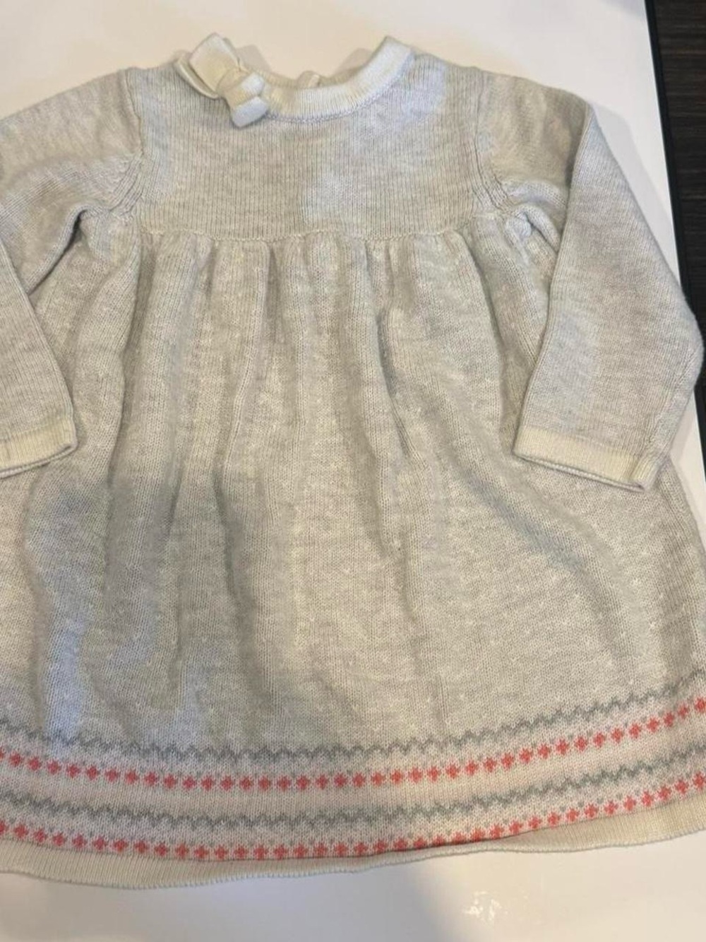 Janie and Jack Light Gray Knit Sweater dress